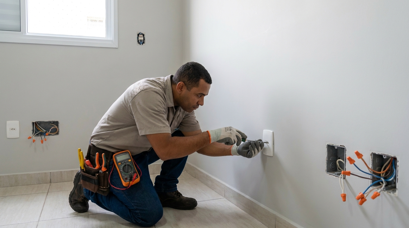 Instalacao de tomada e interruptor em Guarapari‑ES