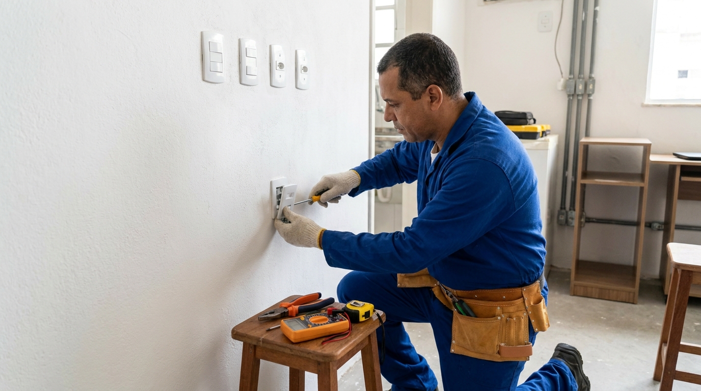 Instalacao de tomada e interruptor profissional em Guarapari‑ES